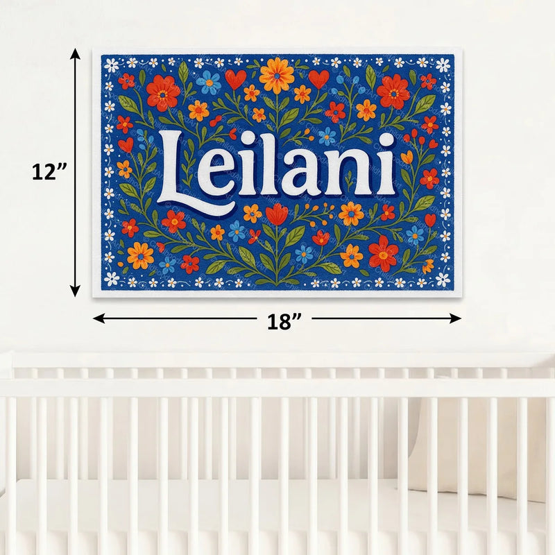 Calm personalized name art for Leilani