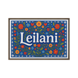 Leilani Name Art - Floral Farmhouse personalized wall print for kids