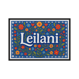 Leilani Name Art - Floral Farmhouse personalized wall print for kids