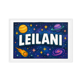 Leilani Name Art - Space Explorers personalized wall print for kids