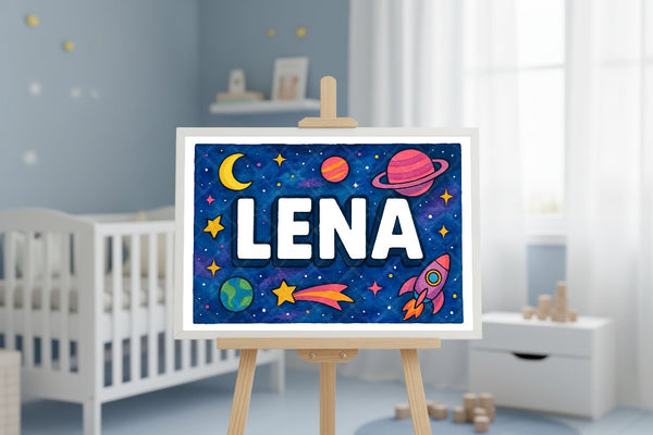 "Lena" Amongst the Stars Personalized Space Artwork