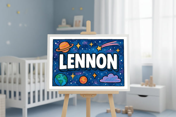 "Lennon" Amongst the Stars Personalized Space Artwork