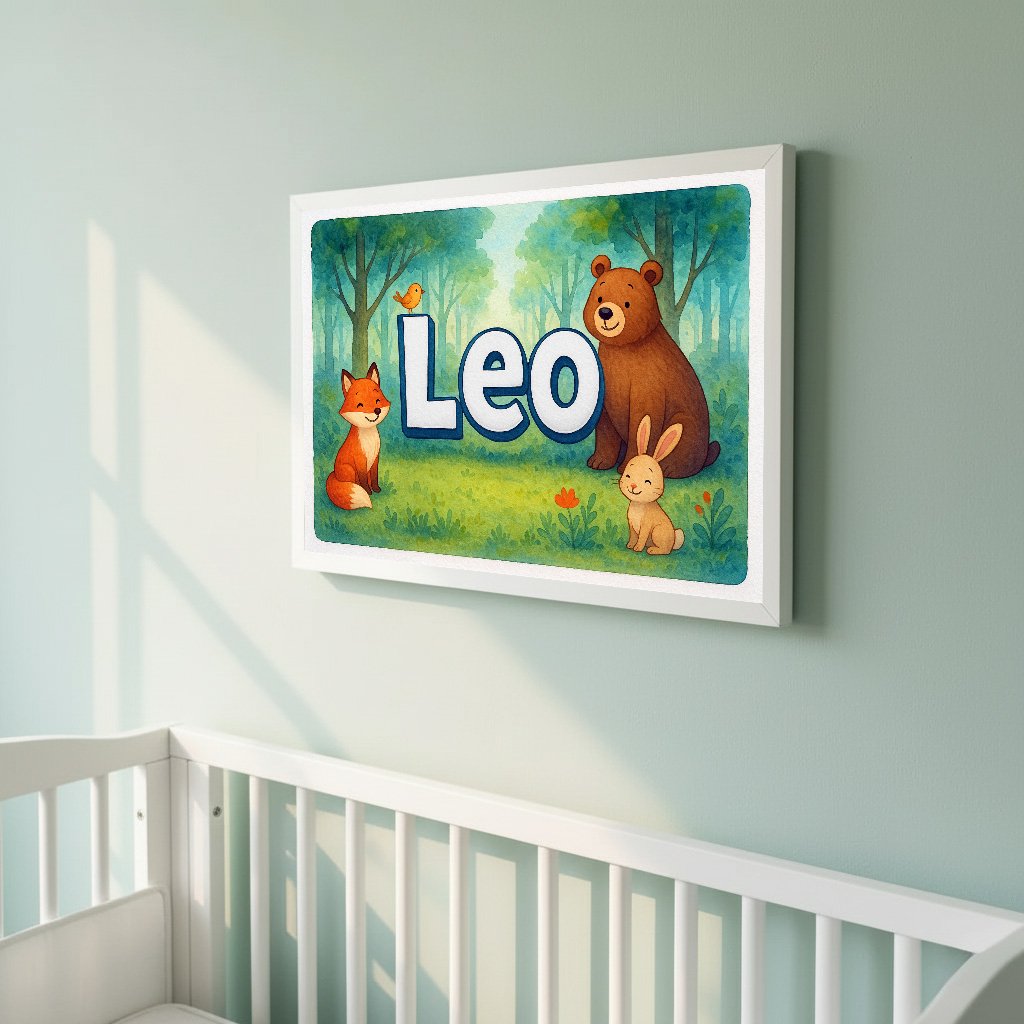 Personalized name art for Leo