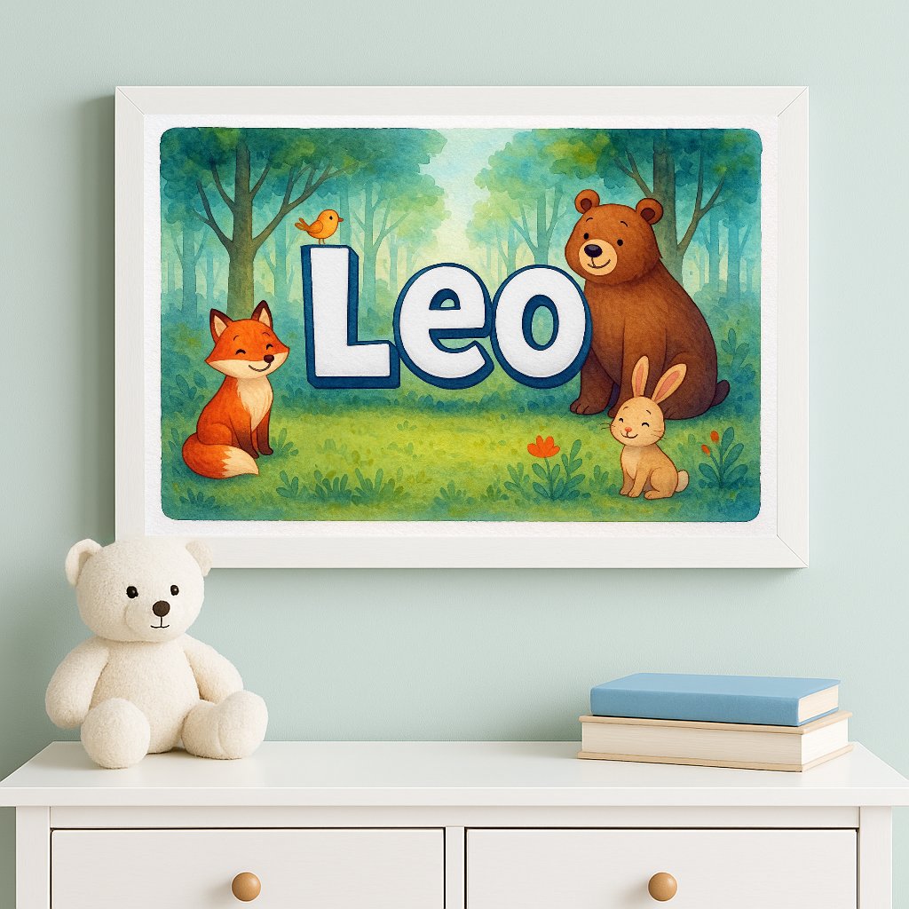 Personalized name art for Leo