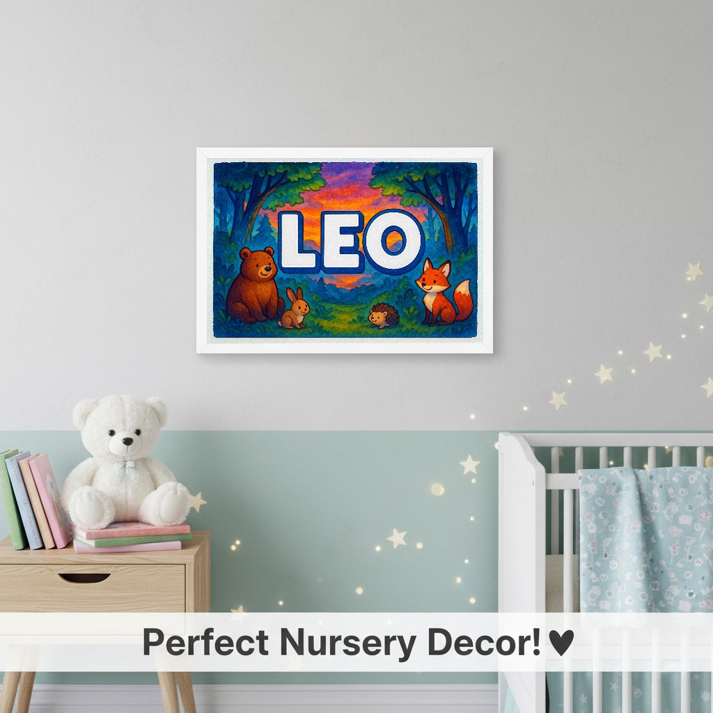 Personalized name art for Leo