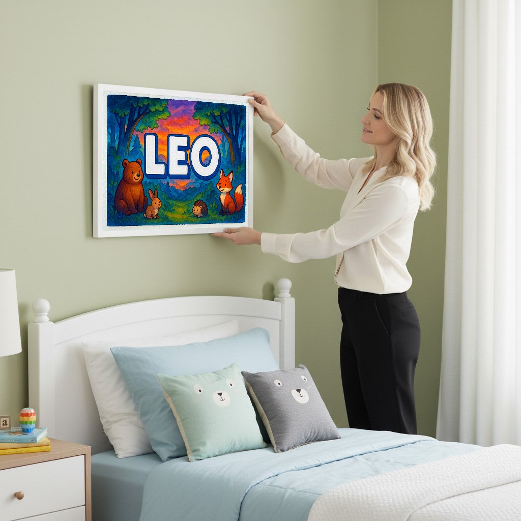 Personalized name art for Leo