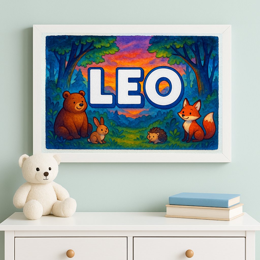 Personalized name art for Leo