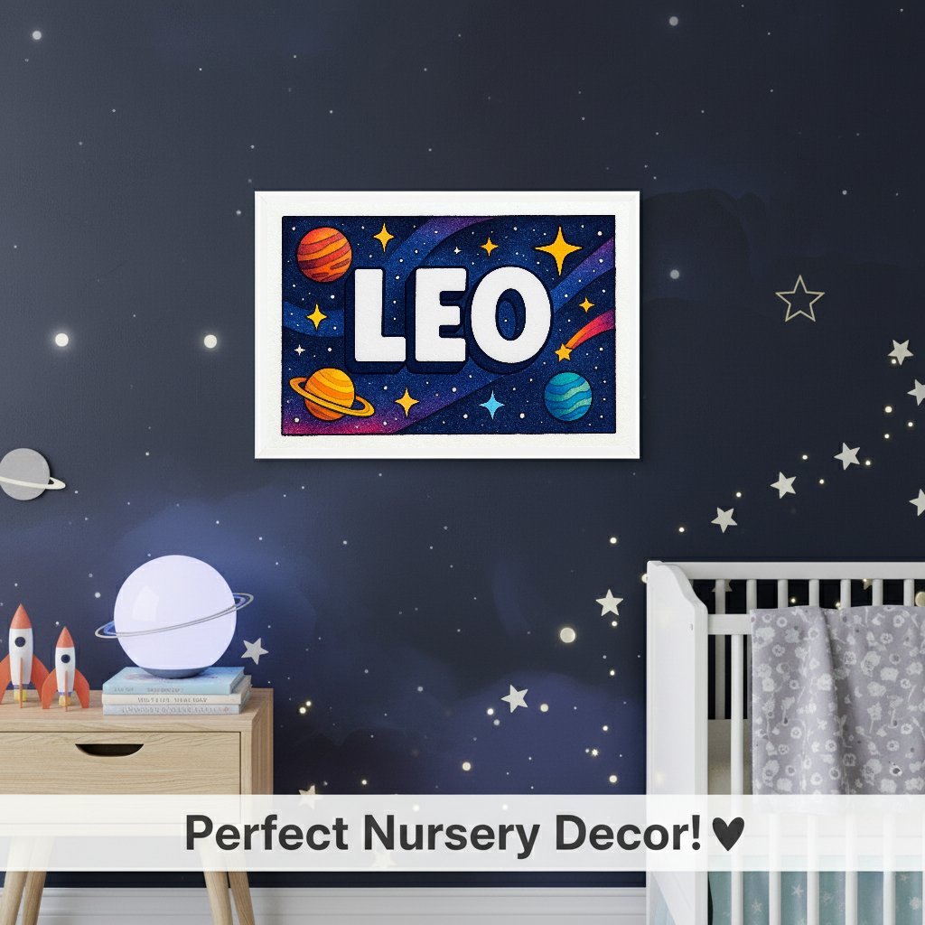 Personalized name art for Leo