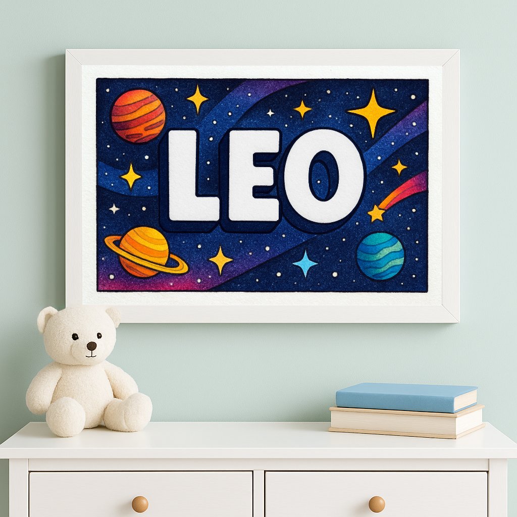 Personalized name art for Leo