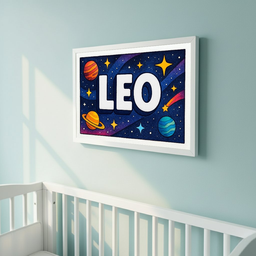 Personalized name art for Leo