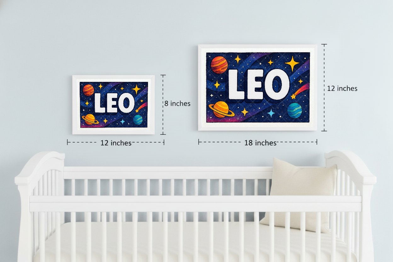 Personalized space name art for Leo