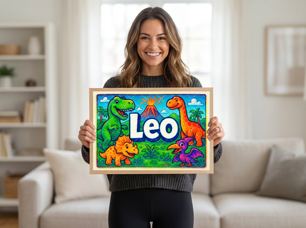 Personalized name art for Leo