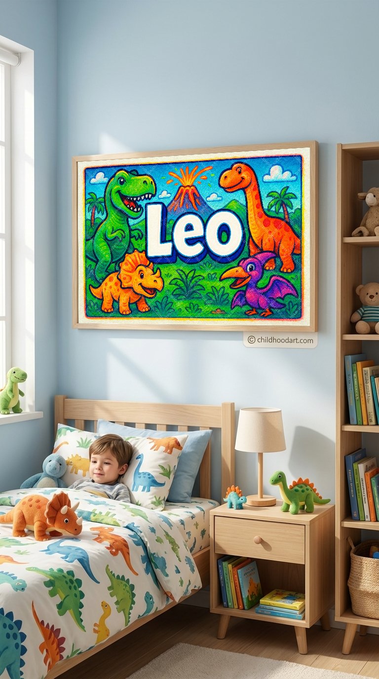Personalized name art for Leo