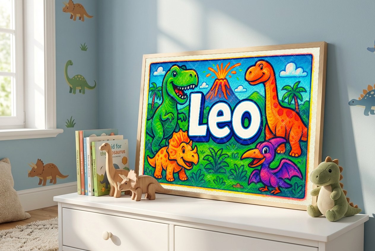 Personalized name art for Leo