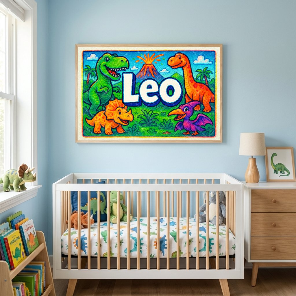 Personalized name art for Leo