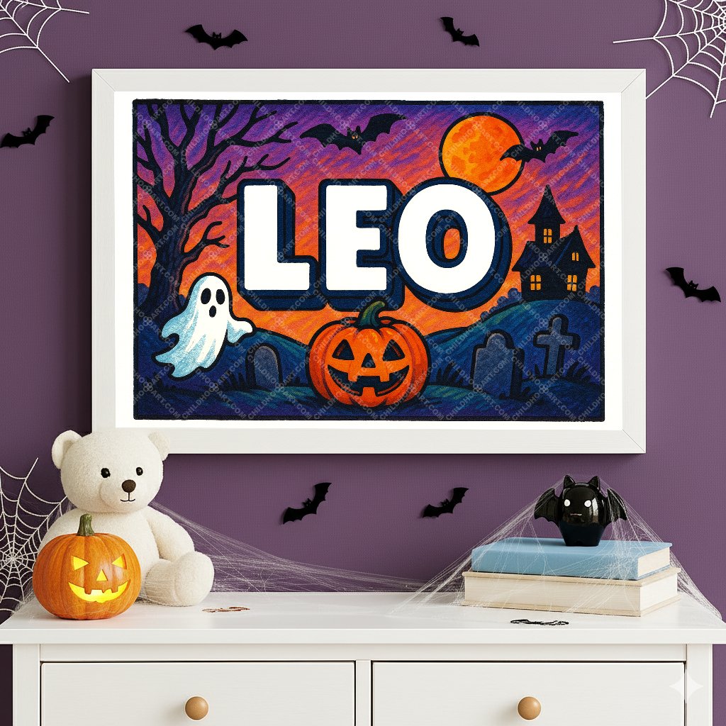 Personalized name art for Leo