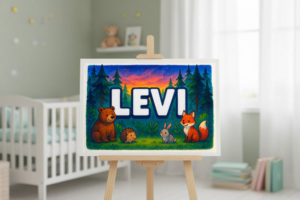 Levi’s Personalized Forest Friends Art