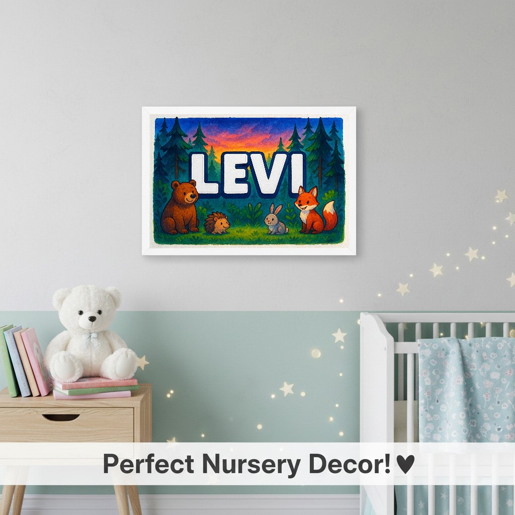 Personalized name art for Levi