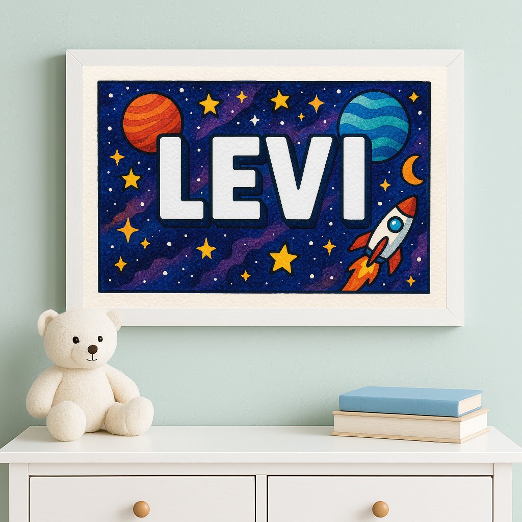 Personalized name art for Levi
