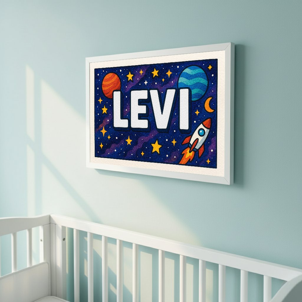 Personalized name art for Levi