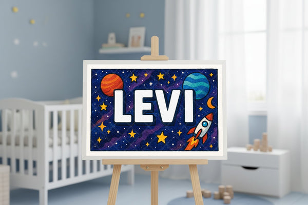 "Levi" Amongst the Stars Personalized Space Artwork