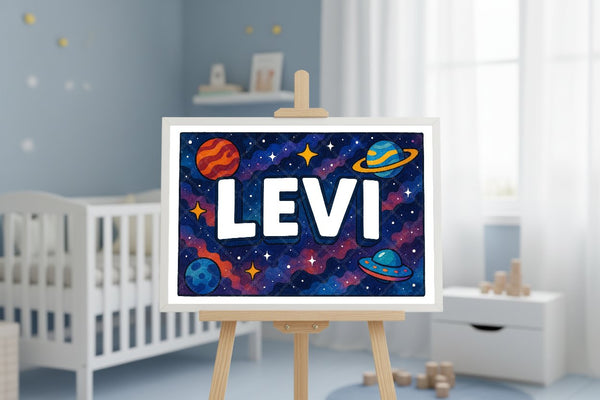 "Levi" Amongst the Stars Personalized Space Artwork
