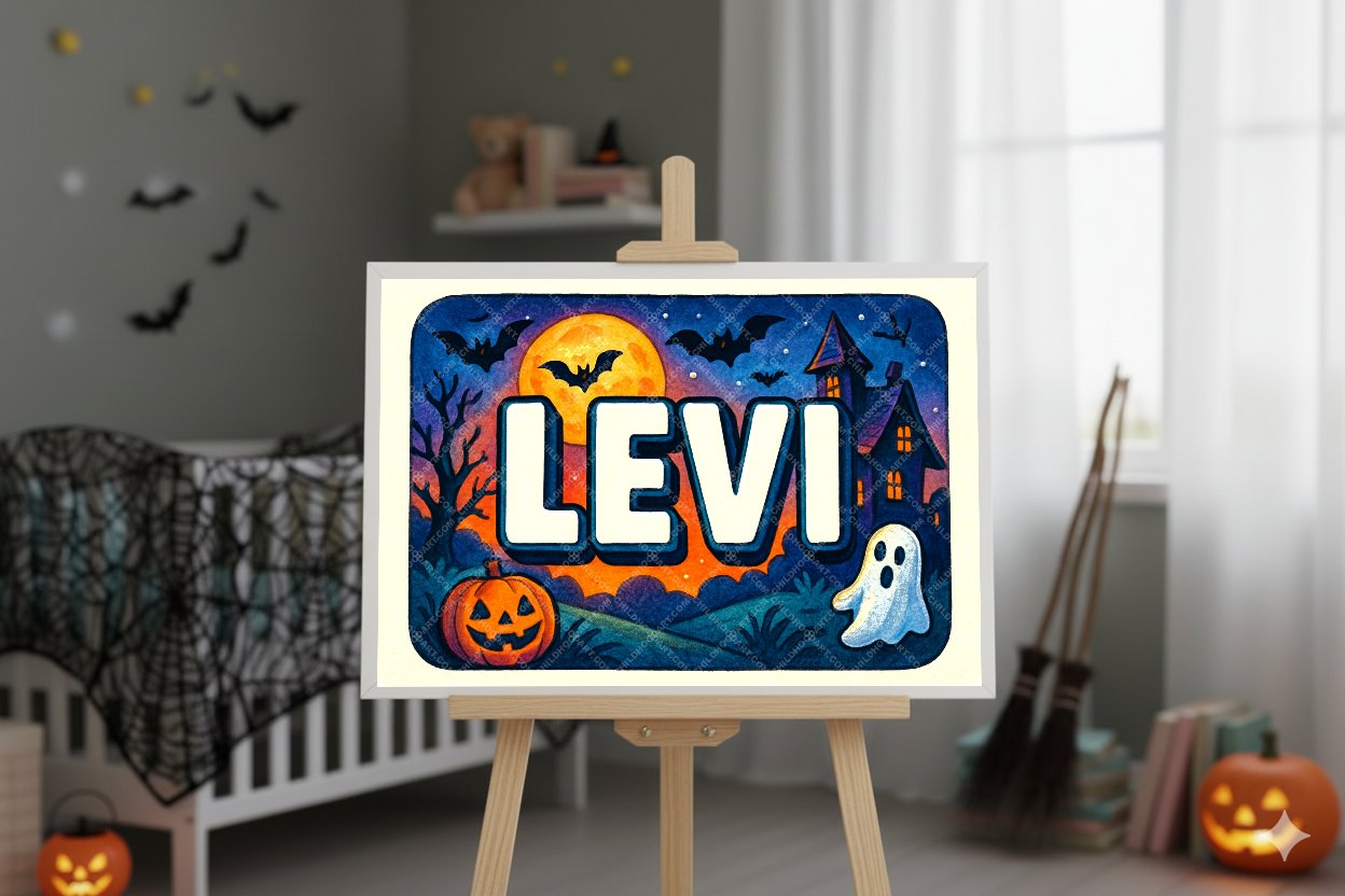 Personalized name art for Levi