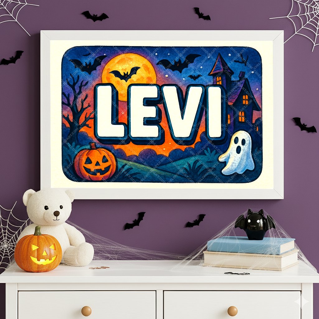 Personalized name art for Levi