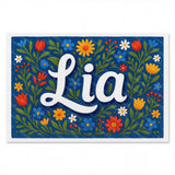 Calm personalized name art for Lia