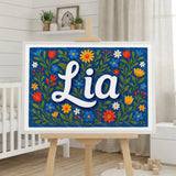 Calm personalized name art for Lia