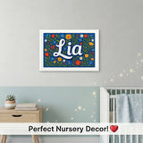 Calm personalized name art for Lia