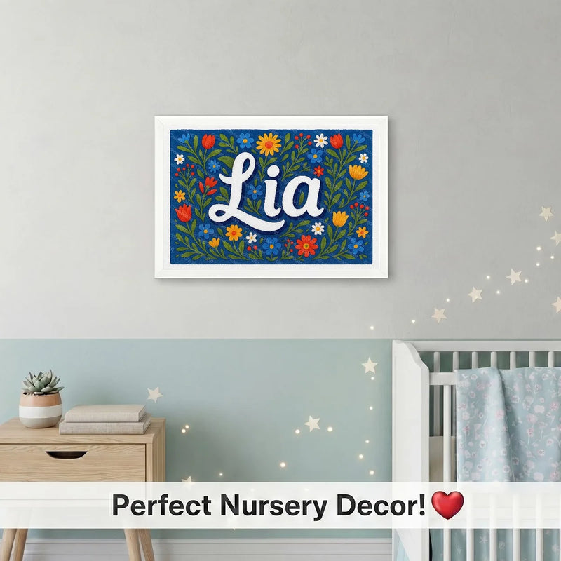 Calm personalized name art for Lia