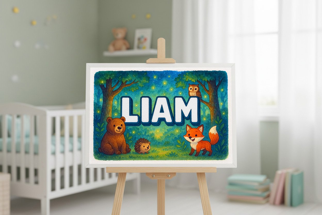 Personalized name art for Liam