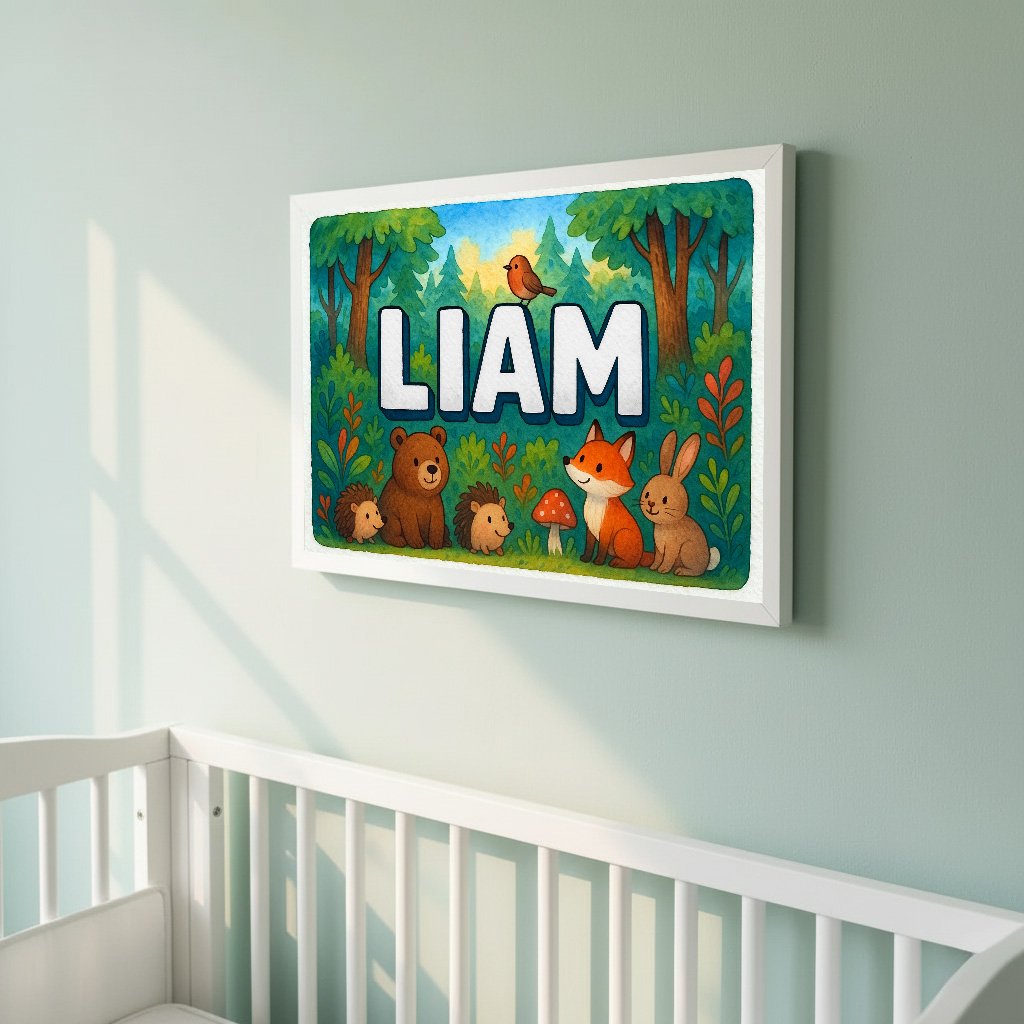 Personalized name art for Liam