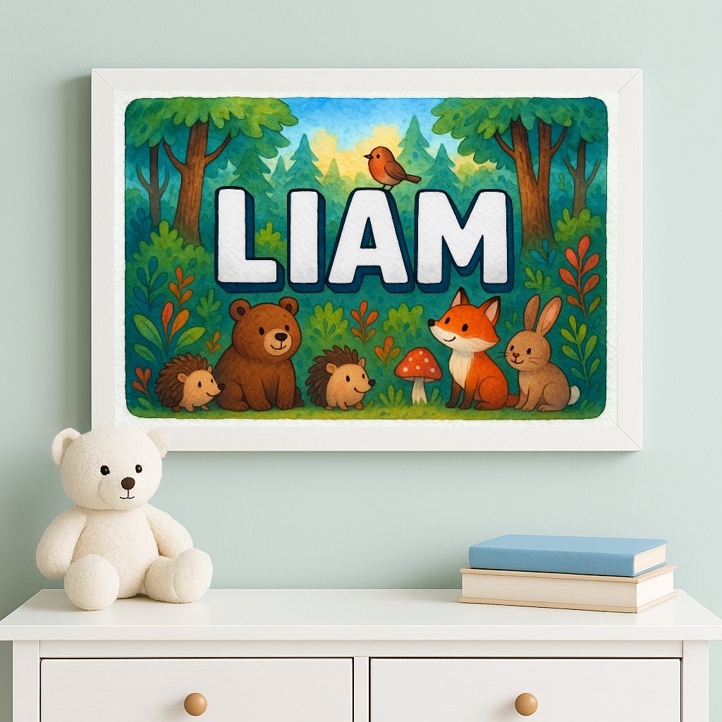 Personalized name art for Liam
