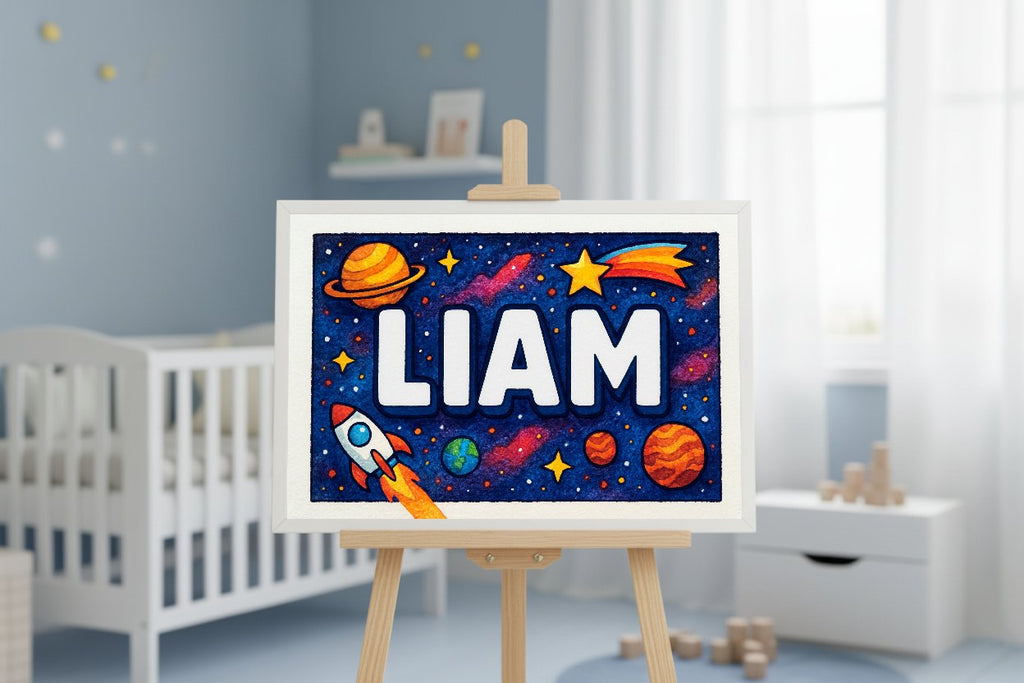 Personalized name art for Liam