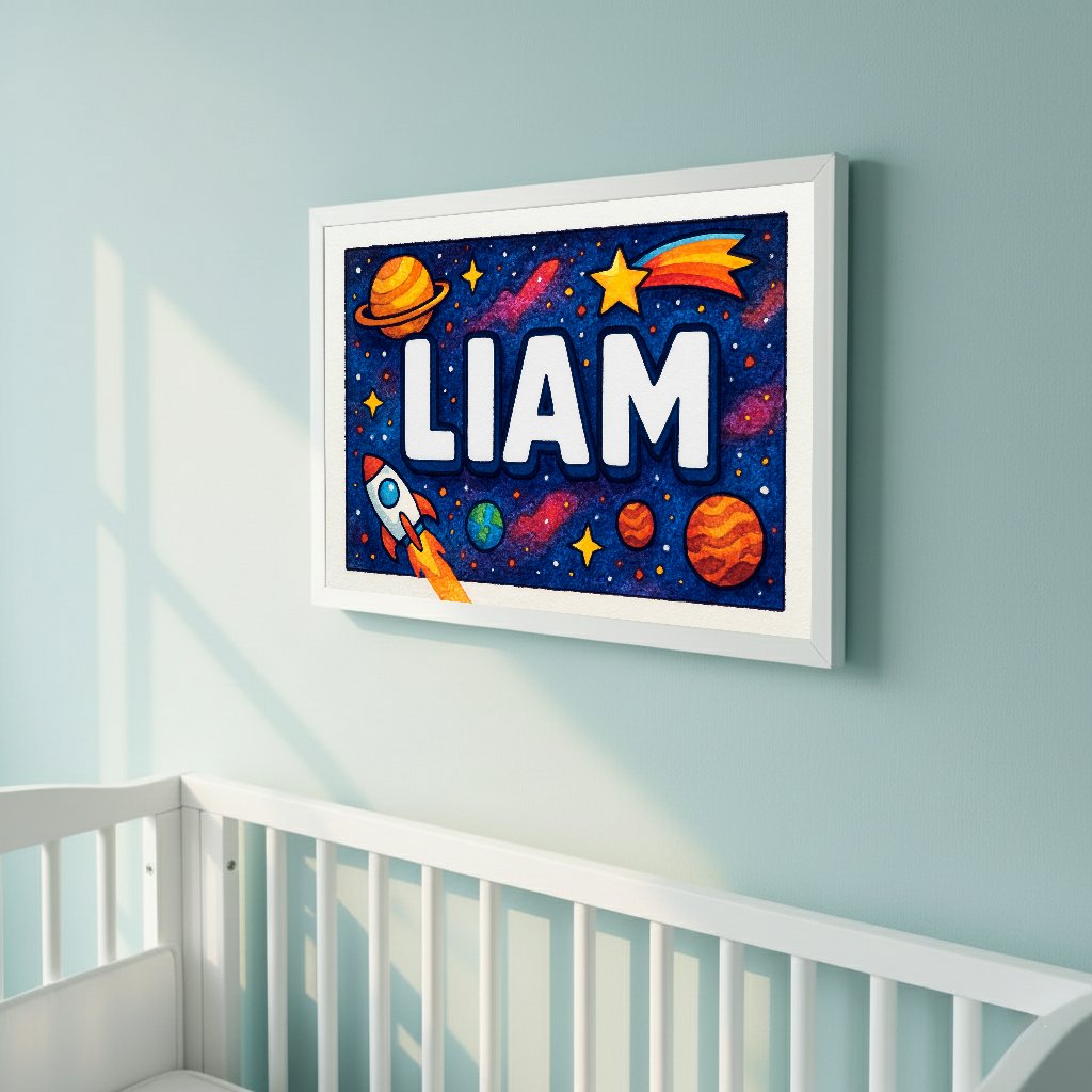 Personalized name art for Liam