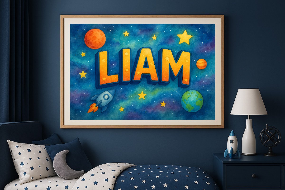 Liam's Personalized Cosmic Space Art
