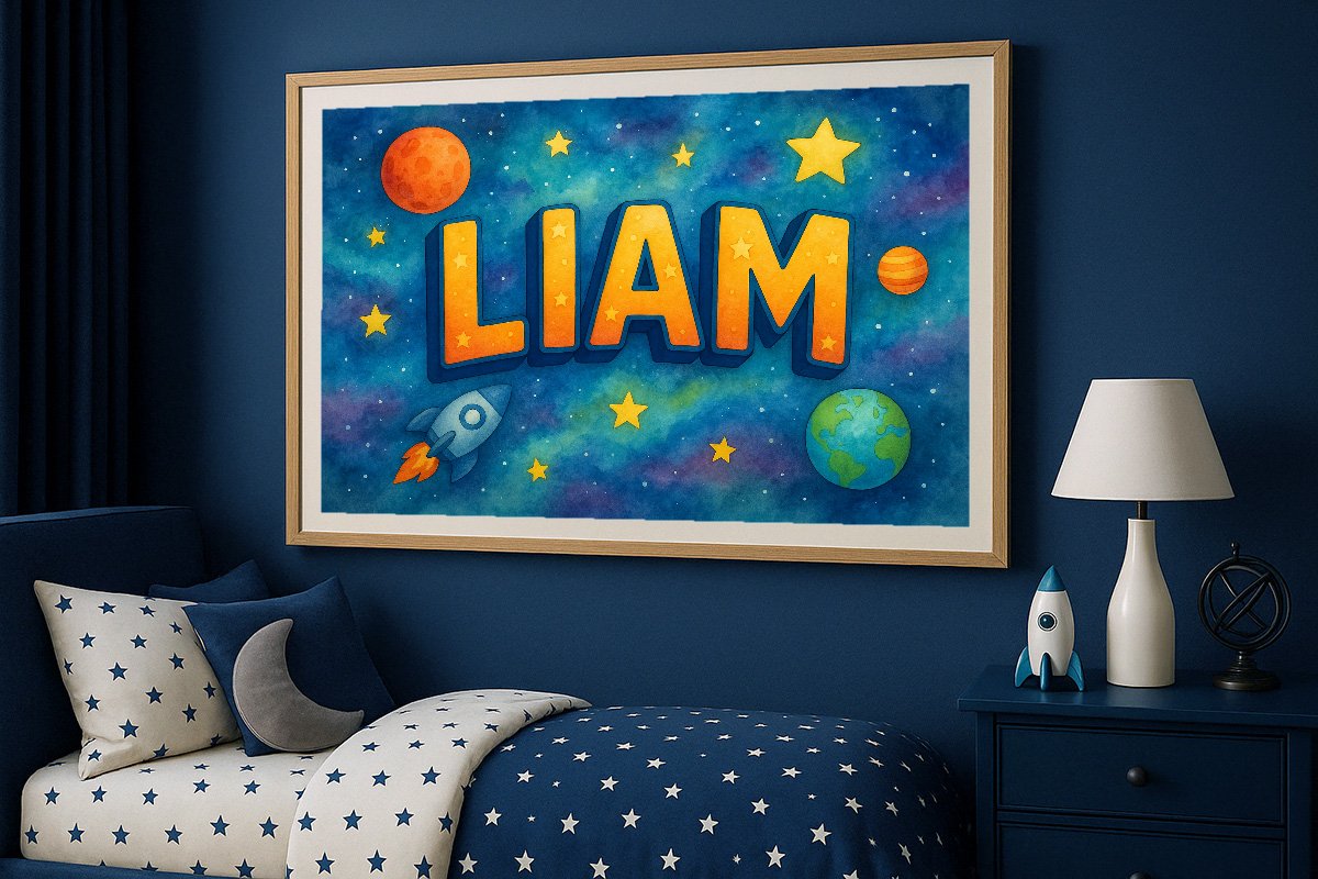 Liam's Personalized Cosmic Space Art