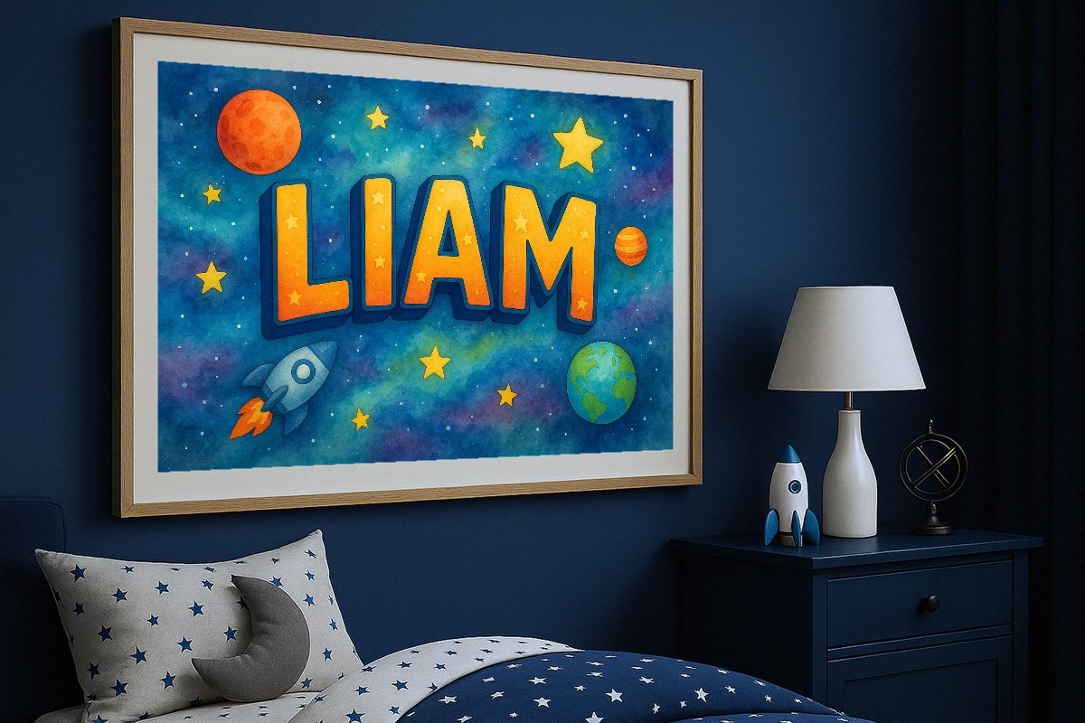 Liam's Personalized Cosmic Space Art