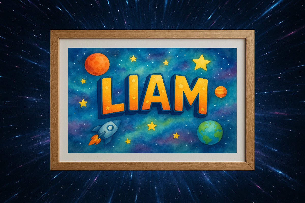 Liam's Personalized Cosmic Space Art