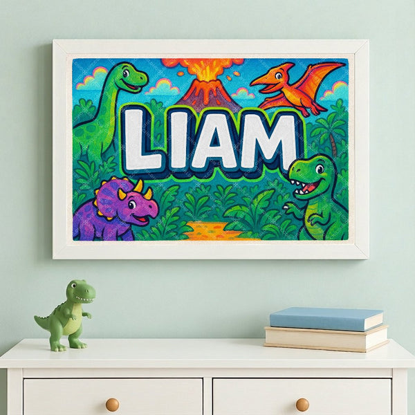 Liam’s Dinosaur Adventure Personalized Art