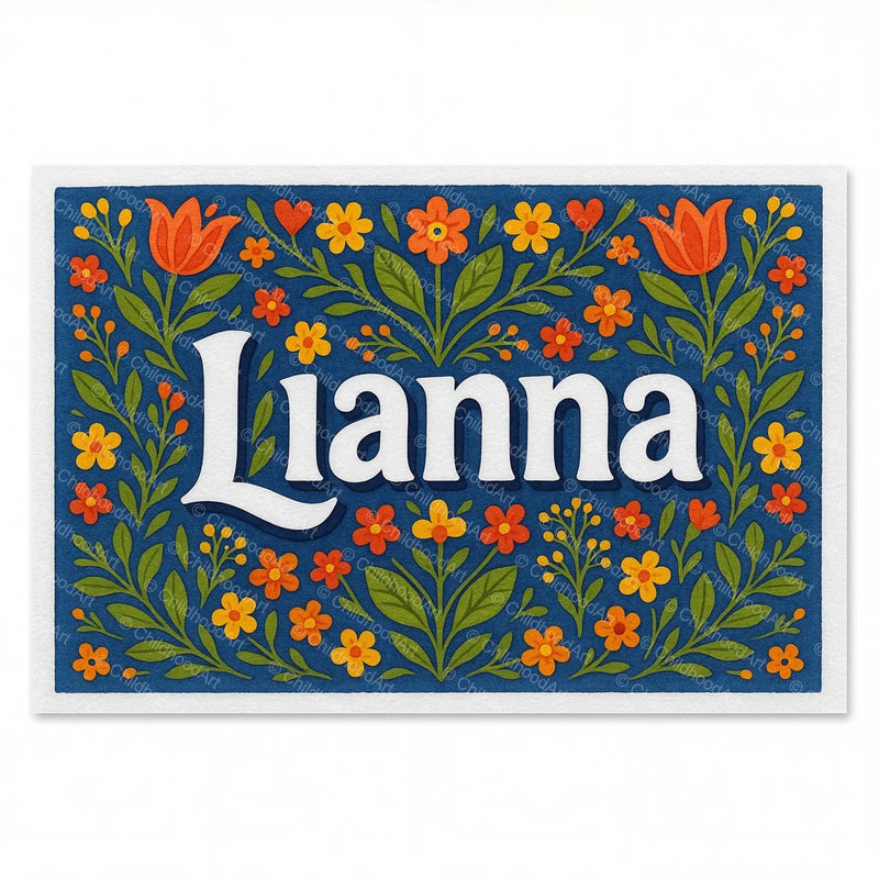 Calm personalized name art for Lianna