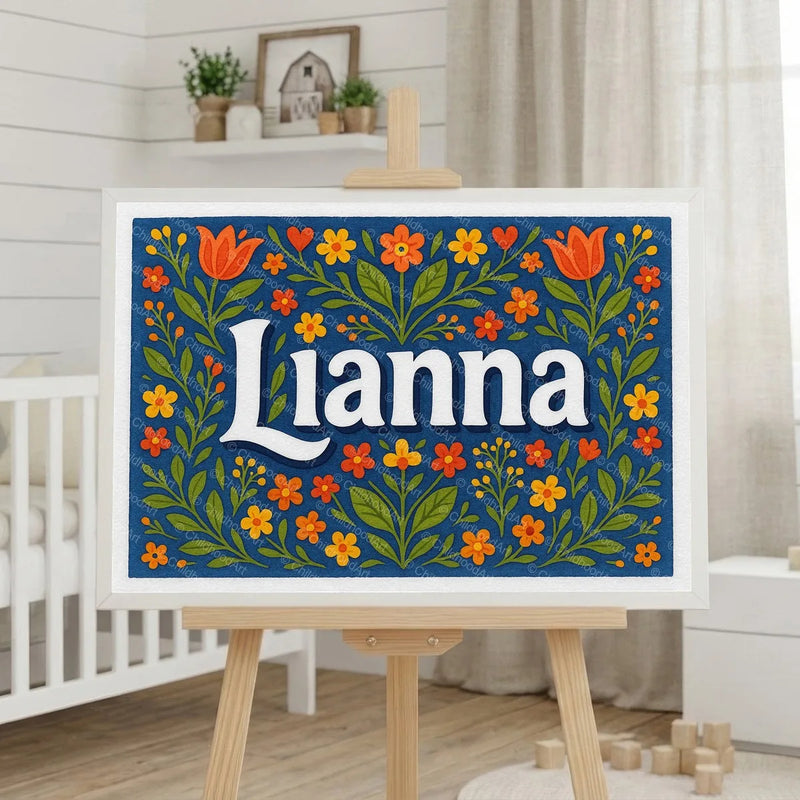 Calm personalized name art for Lianna