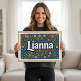 Calm personalized name art for Lianna