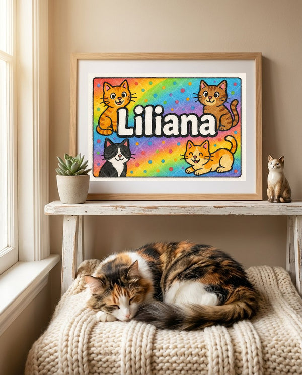Liliana Colorful Cats Art