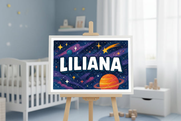 "Liliana" Amongst the Stars Personalized Space Artwork
