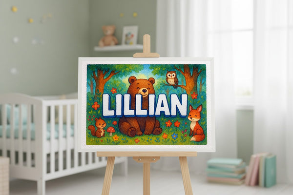 Lillian’s Personalized Forest Friends Art