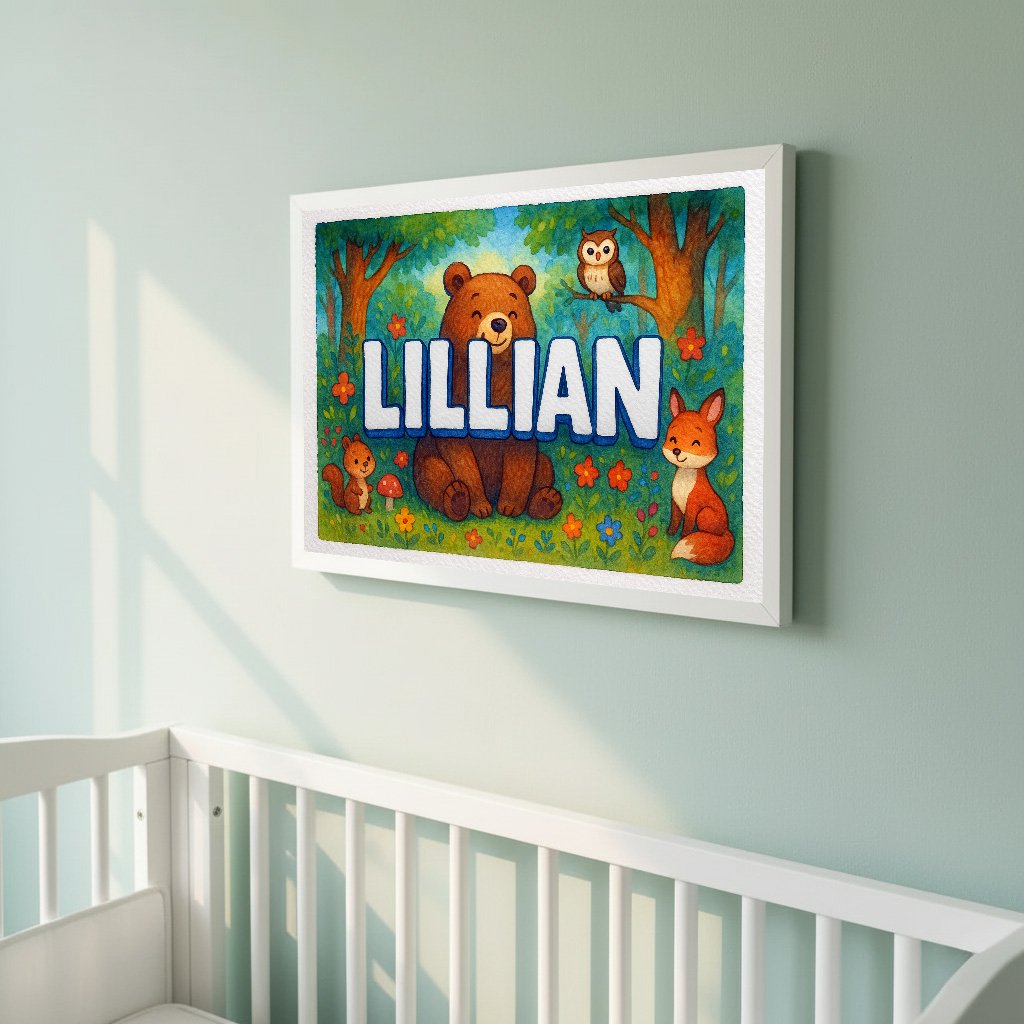 Personalized name art for Lillian