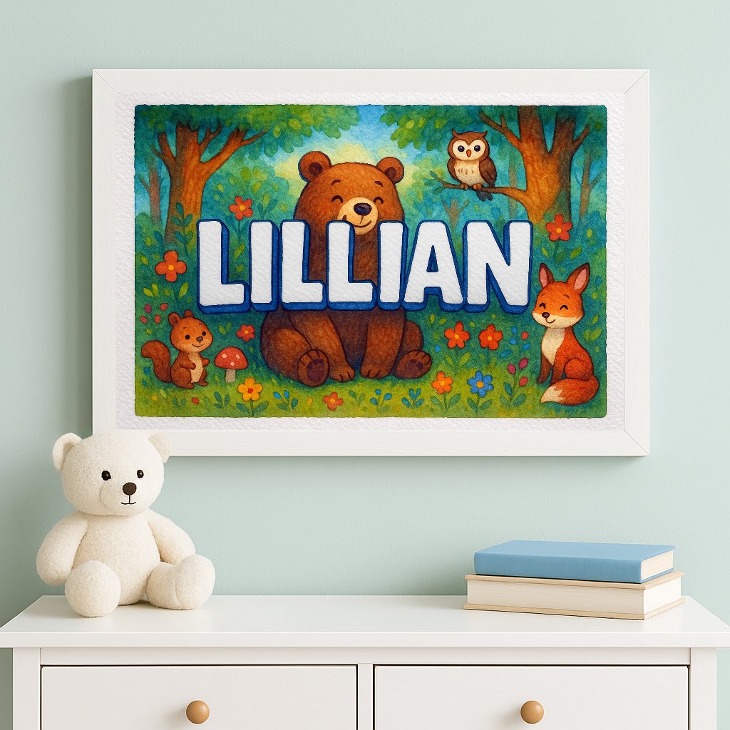 Personalized name art for Lillian